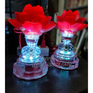 Đèn thờ sen pha lê luly 435