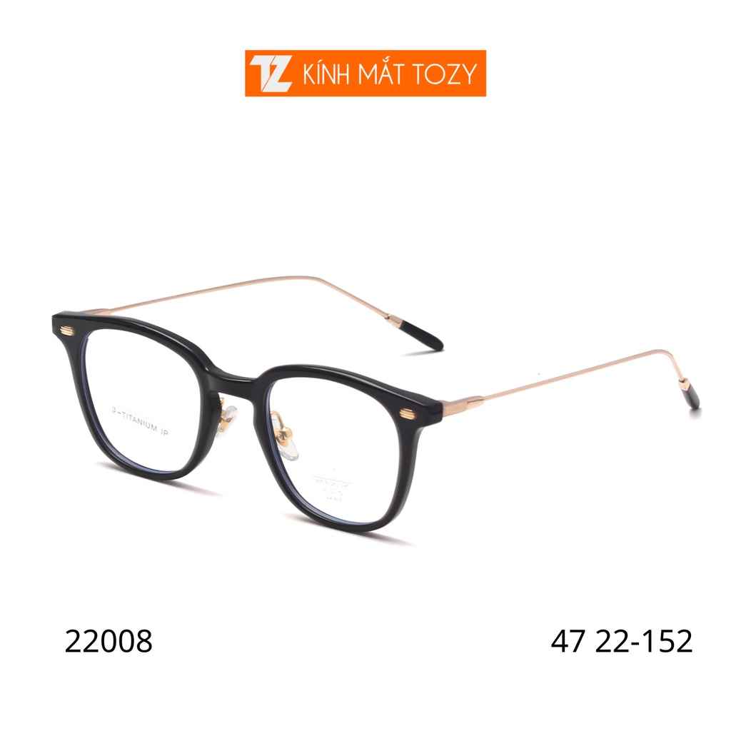 Gọng kính cận thời trang nam nữ chính hãng TOZY gọng kim loại - 22008