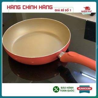 CHẢO TRƠN SUNHOUSE MAMA ĐÁY TỪ, CHẢO CHỐNG DÍNH ĐÁY TỪ SUNHOUSE  SFP26MA SFP28MA SFP30MA, chảo dùng được cho bếp từ.