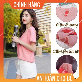 Nhungnho298 áo phông giấy cổ tim 5 màu hot hit