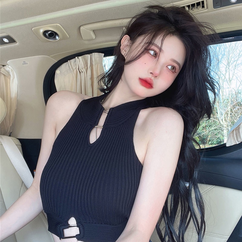 COZOK Áo Tank Top Dệt Kim Sát Nách Thiết Kế Ôm Sát Quyến Rũ