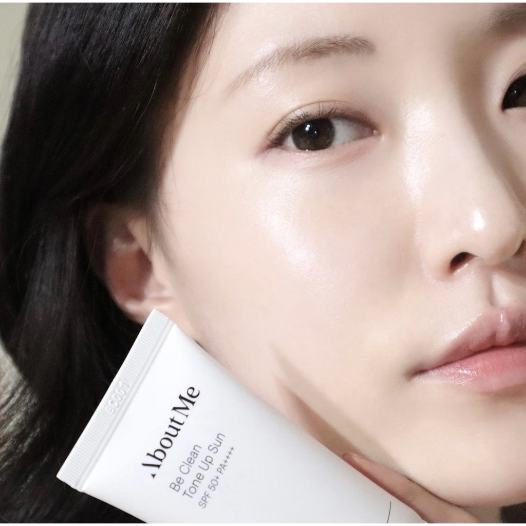 Kem chống nắng thuần chay About me Be Clean Tone Up Sun 50ml
