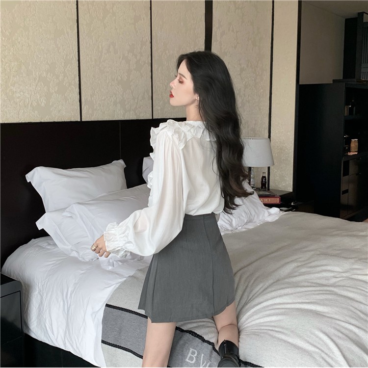 (ORDER) Áo sơ mi nữ kiểu màu trắng ulzzang AK1217