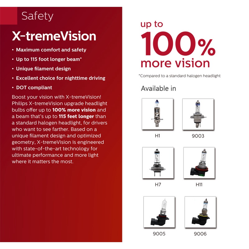 Philips X-treme Vision H1 H4 H7 H11 HB3/4 Đèn sương mù đèn pha halogen đèn pha 3350K Đèn chính hãng đèn chính hãng phụ kiện xe hơi màu vàng