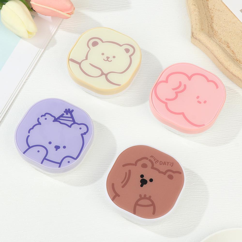 Hộp Đựng Kính Áp Tròng Hình Gấu Hoạt Hình Dễ Mang Theo