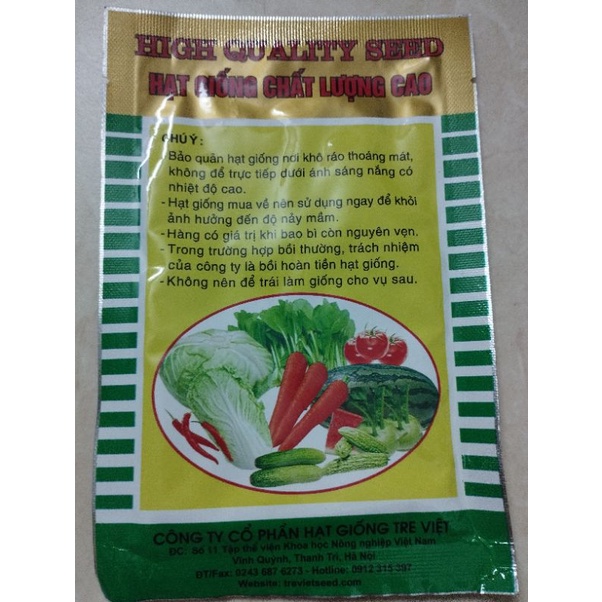 1 Gói hạt giống cải canh mơ dễ trồng tỷ lệ nảy mầm cao