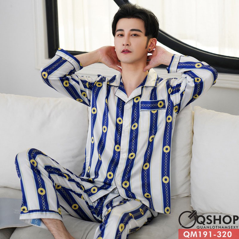 [SALE] BỘ PIJAMA NAM CAO CẤP QSHOP QM191