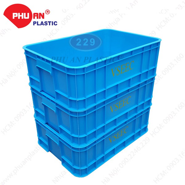 Thùng nhựa B1 Nhựa Phú An - KT 630 x 420 x 200 mm