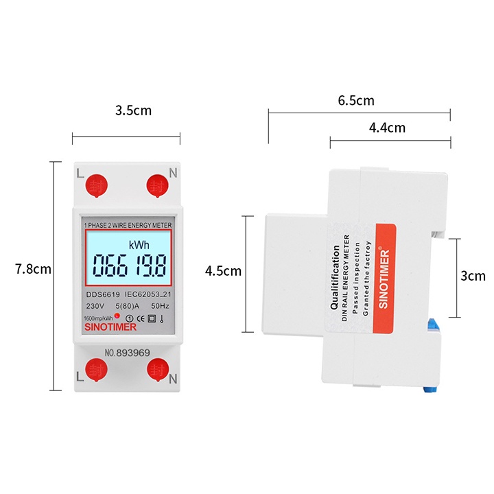 Công tơ điện tử 80A dùng để đo số điện tiêu thụ (kWh), Đo công suất (W), đo điện áp (V), đo cường độ dòng điện (A).