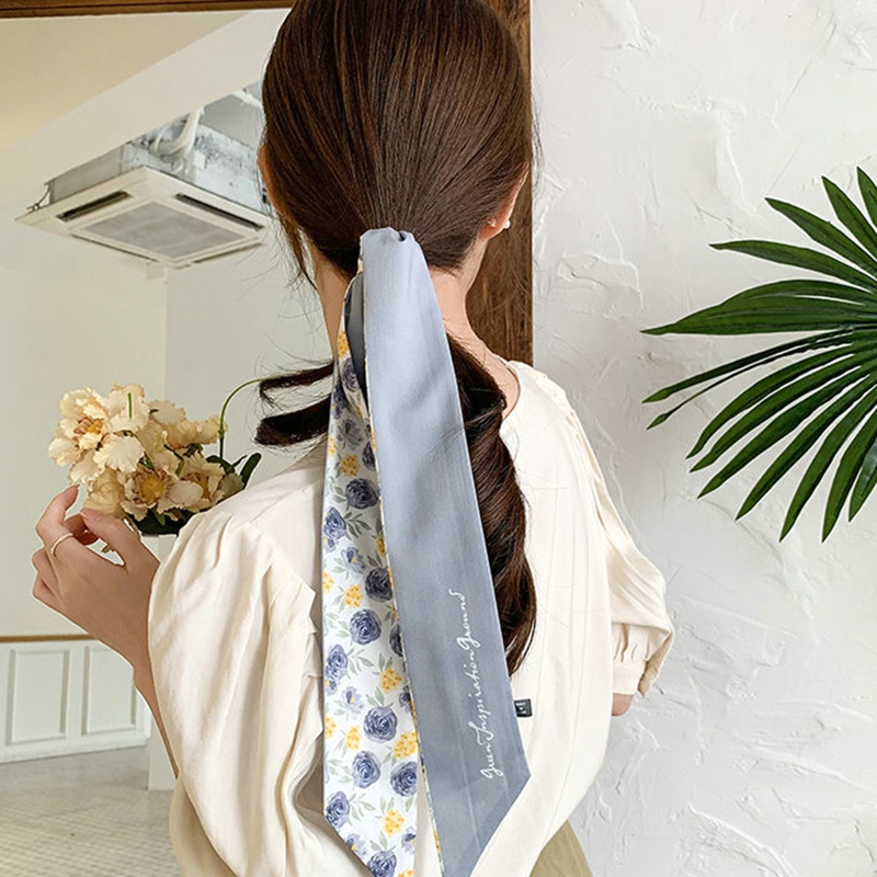 Dây Buộc Tóc Ruy Băng Dài Thắt Nơ Vải Voan Cổ Điển Thời Trang Mùa Hè Cho Nữ