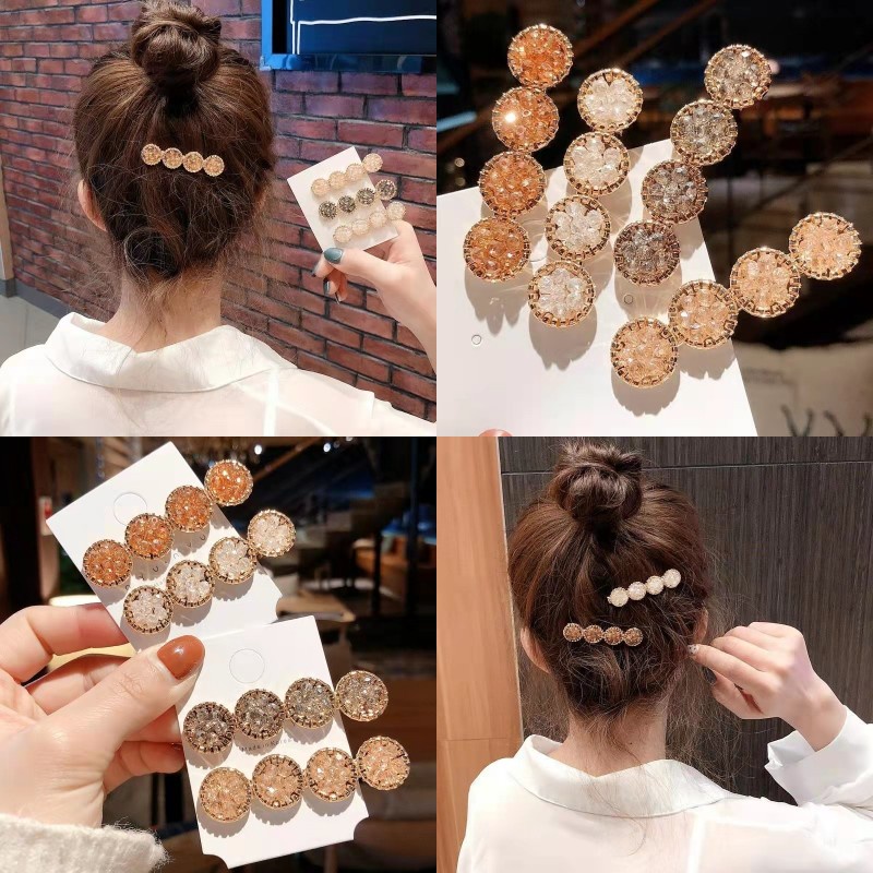 Kẹp Tóc Đính Đá Phong Cách Thời Trang Hàn Quốc Cho Nữ