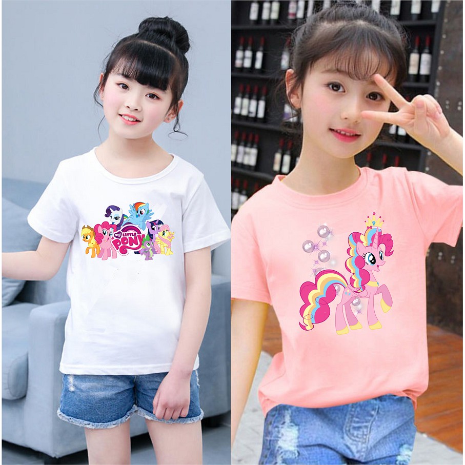 Áo Thun In Hình Ngựa 1 Sừng Pony Bé Gái Cực Thích