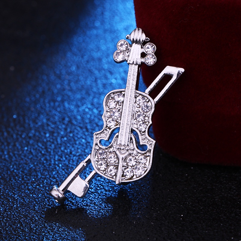 EFAN Hàng Mới Về Ghim Cài Áo Hình Đàn Violin Ghi Ta Cổ Điển Thời Trang Hàn Quốc Dành Cho Nam Nữ