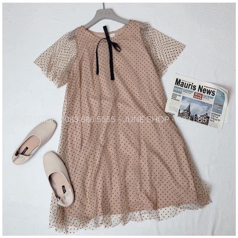 Váy bi nhỏ nơ ngực dáng xuông | BigBuy360 - bigbuy360.vn