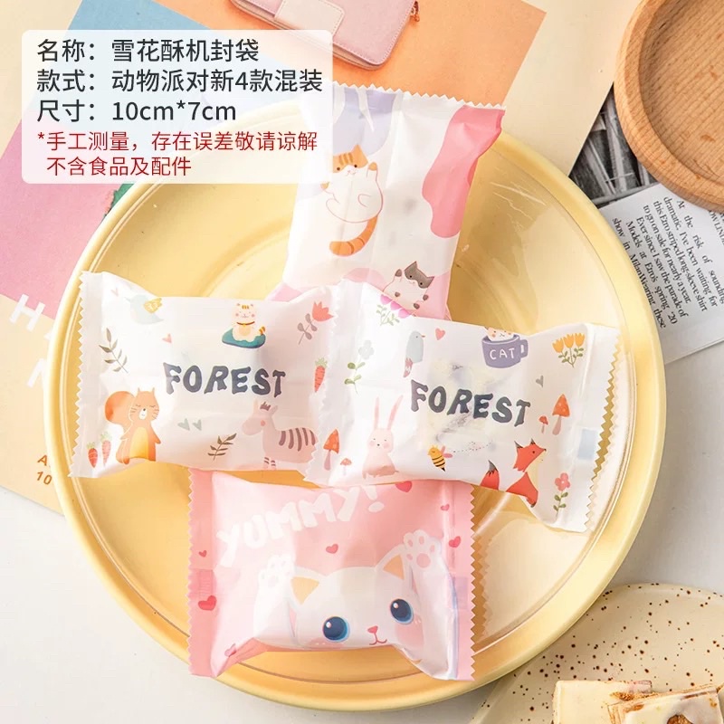set 50 túi hàn miệng nhiều mẫu thỏ, hoa lá size 7 x 10 cm