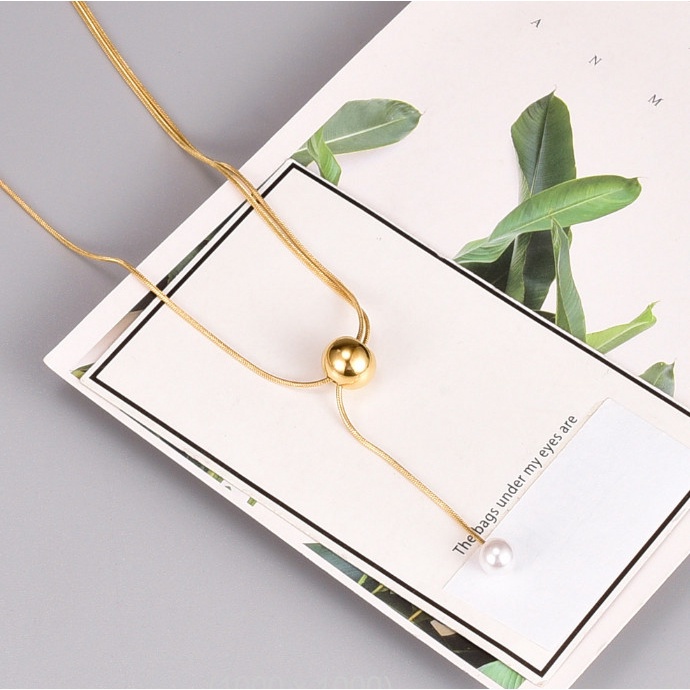 Dây Chuyền Sợi Mì Kiểu Chữ Y Titan Ko Han Rỉ TT 3929