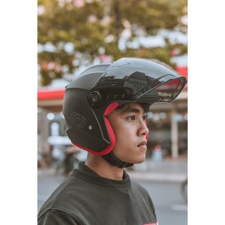 [CHÍNH HÃNG] MŨ BẢO HIỂM 3/4 EGO E3 ĐEN NHÁM