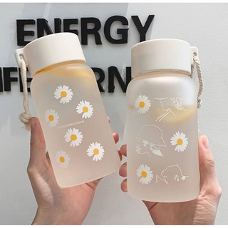 Bình nước nhám mờ hoa cúc cao cấp 🌼🌼🌼