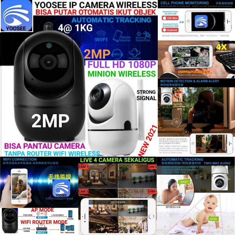 Camera Giám Sát Mini 2mp Full Hd 1080p Tự Động Tích Hợp Cảm Ứng Cho Xiaomi Cctv Killer