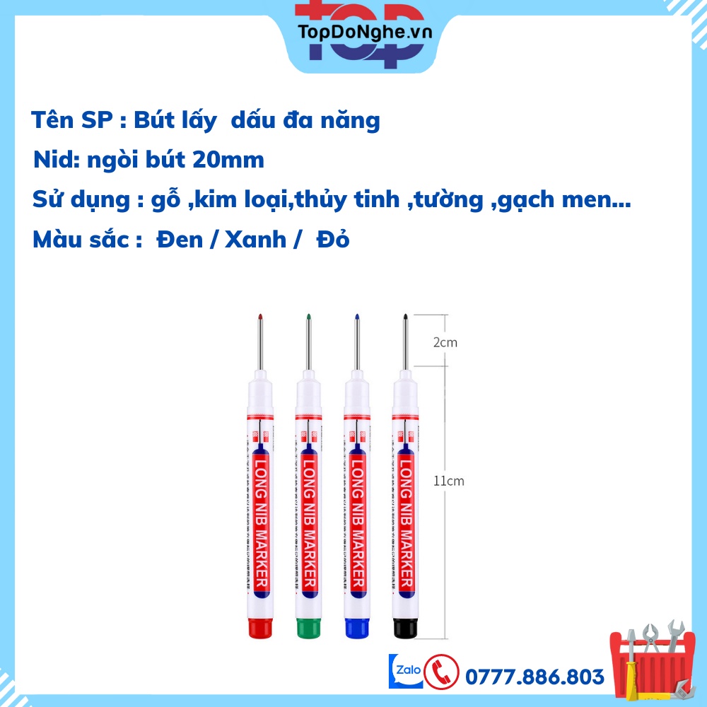 Bút lông đánh dấu đa năng với ngòi dài 20mm khô nhanh kháng nước đa năng