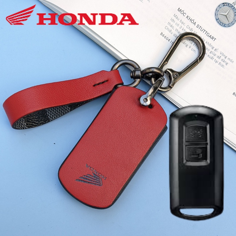 Ví bọc smarkey honda vision,Air blade,Lead,click ,scoopy da bò trơn ( AB Móc D )