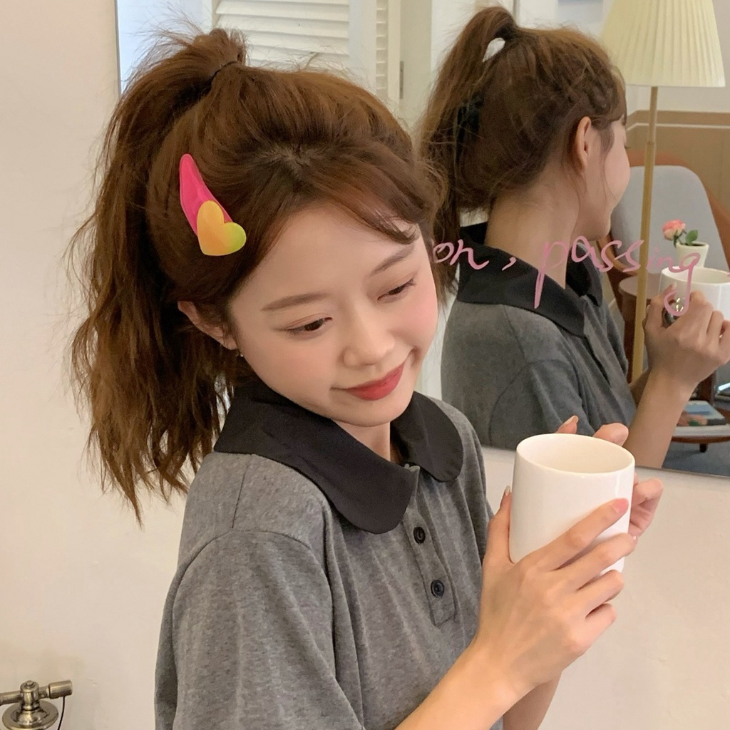 Kẹp Tóc Màu Huỳnh Quang Trong Suốt Độc Đáo Thời Trang Cho Nữ