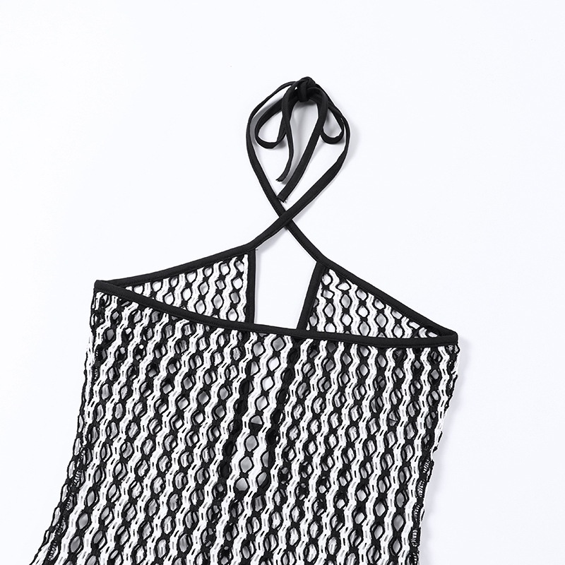 Đầm Lưới Không Tay Hở Lưng Phong Cách Đường Phố Gợi Cảm Dành Cho Nữ L0523