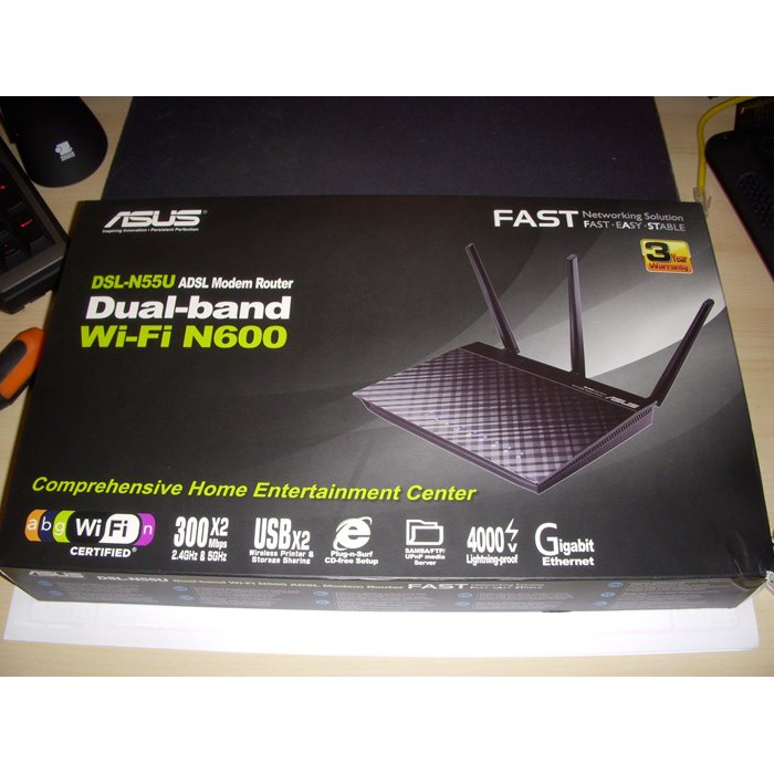 Phát WIFI ASUS DSL-N55U chuẩn N600