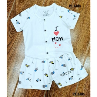 Đồ bộ cho baby I Love Mom thun cotton