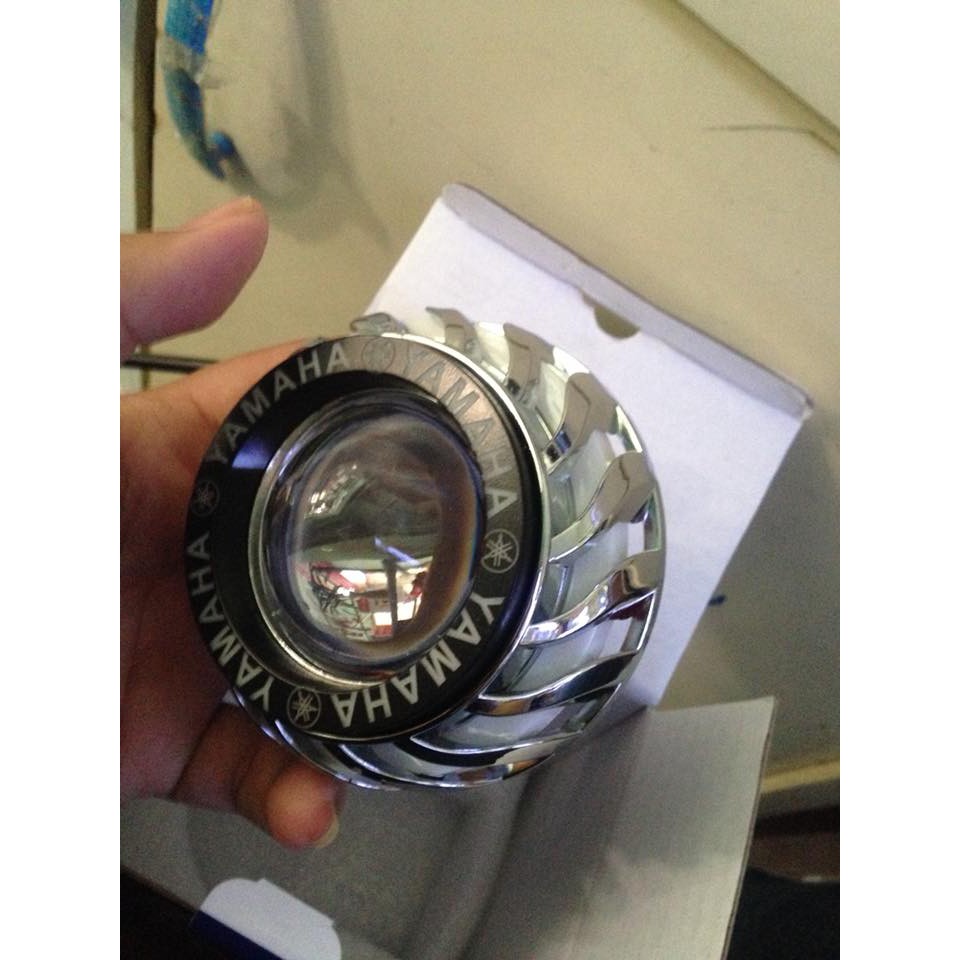 Đèn Pha Led Projector Lens H-09 Gương Cầu Lốc Xoáy Logo Yamaha