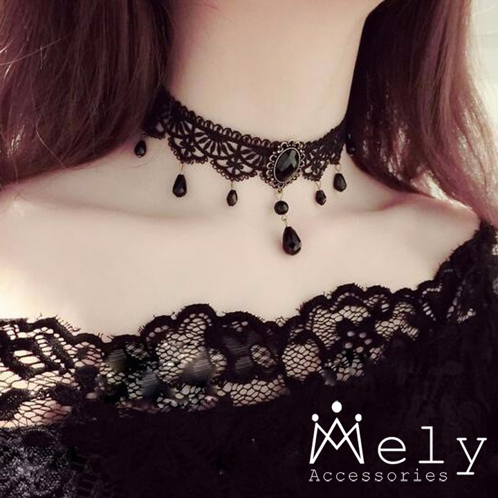 VÒNG CỔ CHOKER ĐEN CÁ TÍNH - MELY CK04