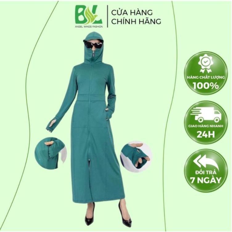 Áo Chống Nắng 2 Lớp Dáng Dài BL Fashion Mẫu Mới Sườn Pha Lưới Thoáng Khí ! '