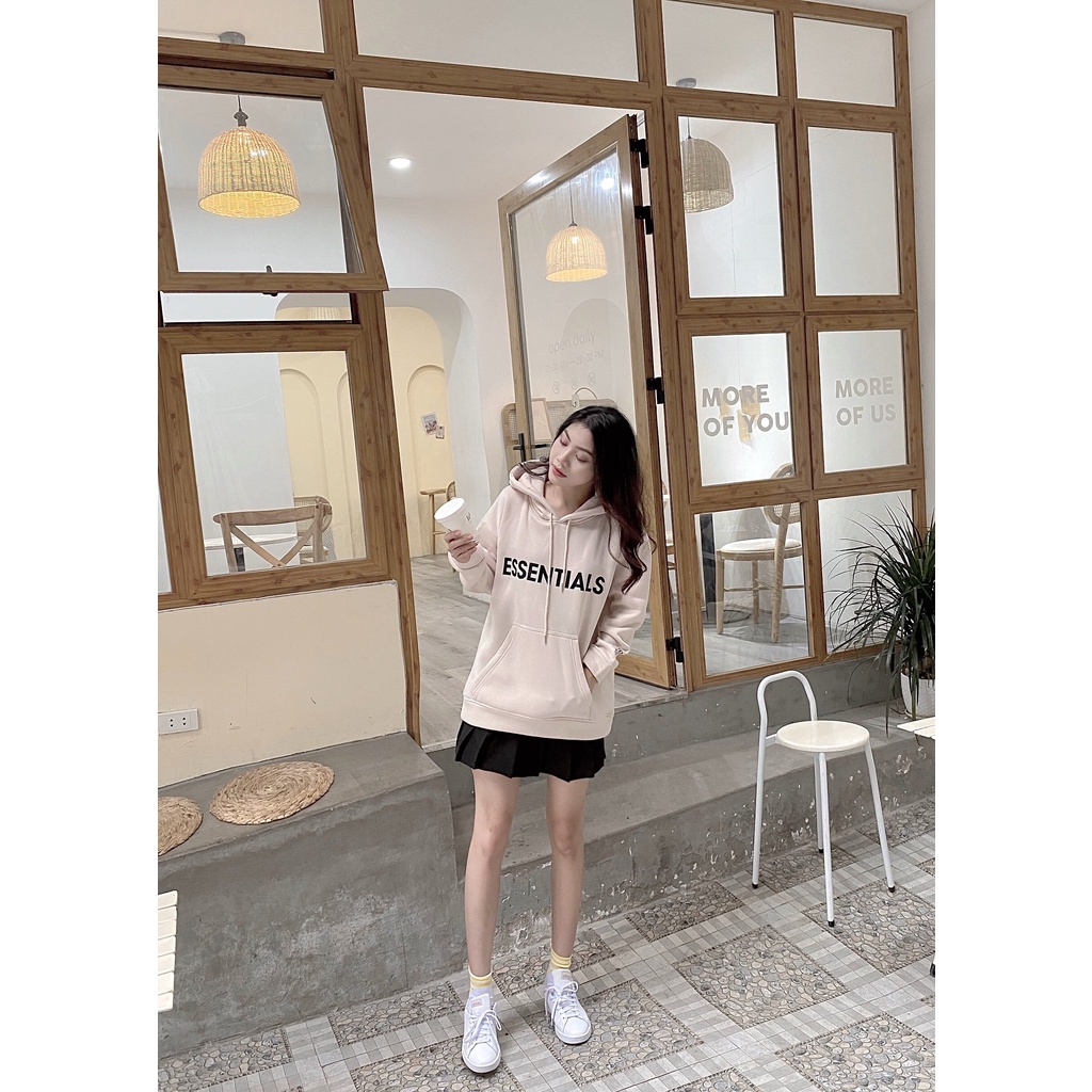 Áo hoodie Essentials áo hoodie nỉ bông In cao su nổi Hagi áo nỉ bông bigsize unisex nam nữ