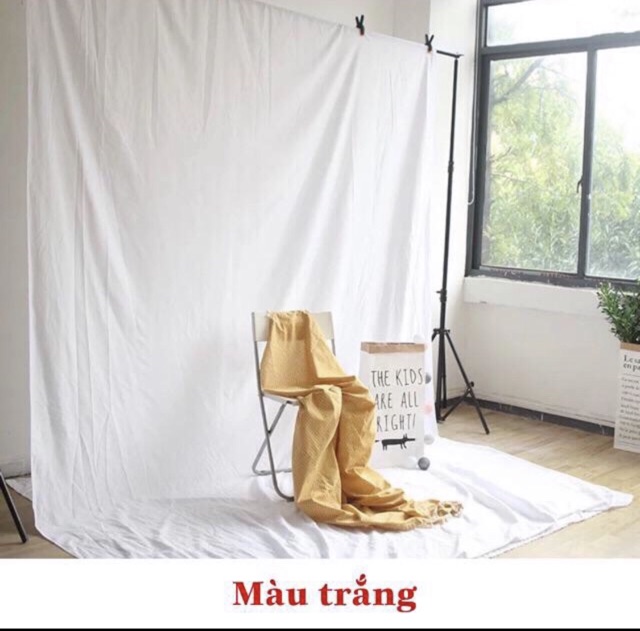 Bộ khung treo phông chụp ảnh chữ U 2m6x3m tặng 4 kẹp phông