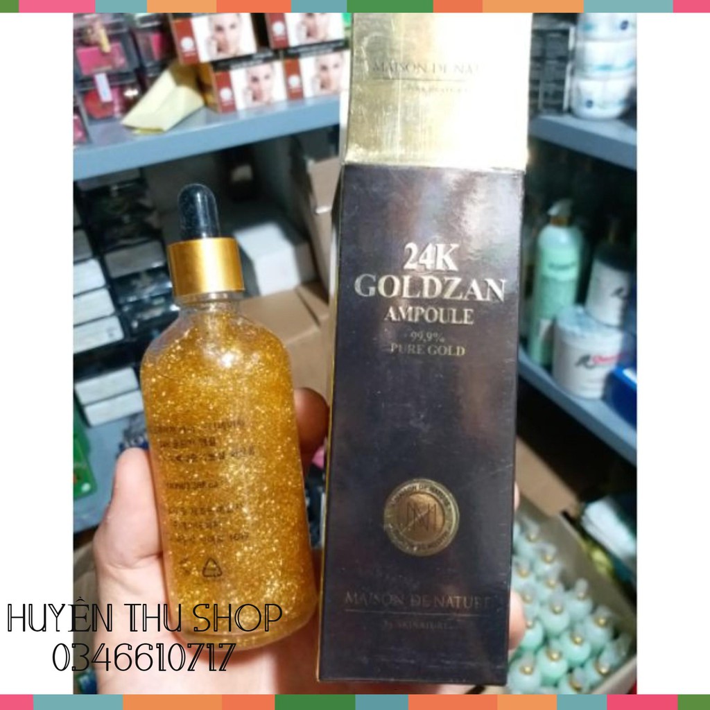 Serum 24k goldzan ( hàng chất đep, chỉ thẩm thấu vào da, không tan )