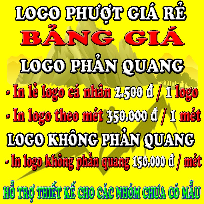 TEM PHƯỢT LOGO PHƯỢT CÁC TỈNH PHẢN QUANG 20 LG