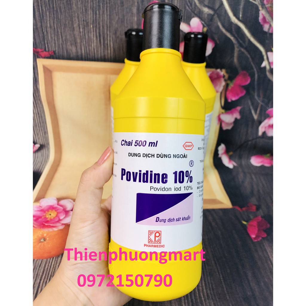 Dung dịch sát trùng Povidine 500ml/1chai – Cồn đỏ sát khuẩn ngoài da