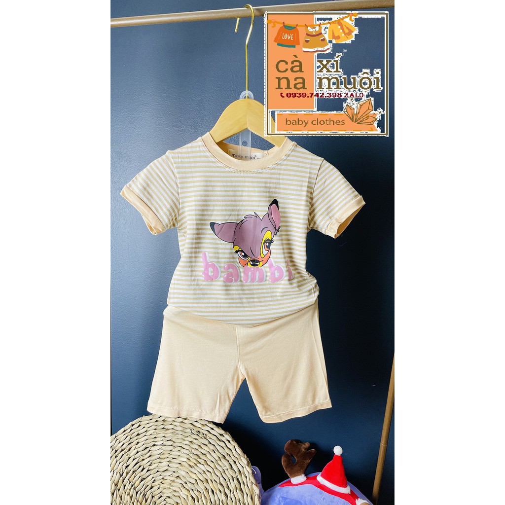 Bộ ngắn tay Minky_mom FREESHIP chất thun lạnh cao cấp hoạ tiết cho bé trai, bé gái đủ màu