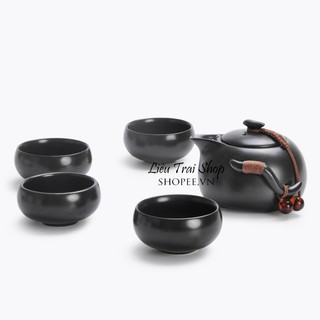 Bộ ấm chén pha trà du lịch túi vải