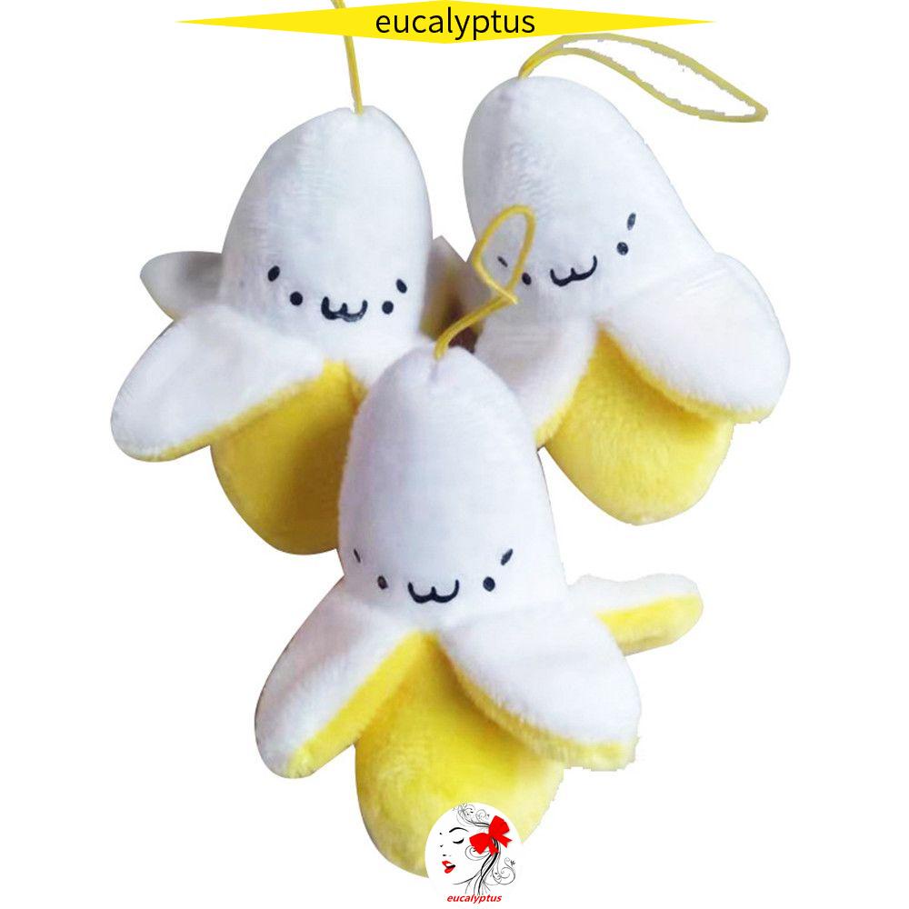 Móc Chìa Khóa/ Túi Xách/ Chìa Khóa Hình Trái Chuối Nhồi Bông Mềm Mini Tiện Dụng