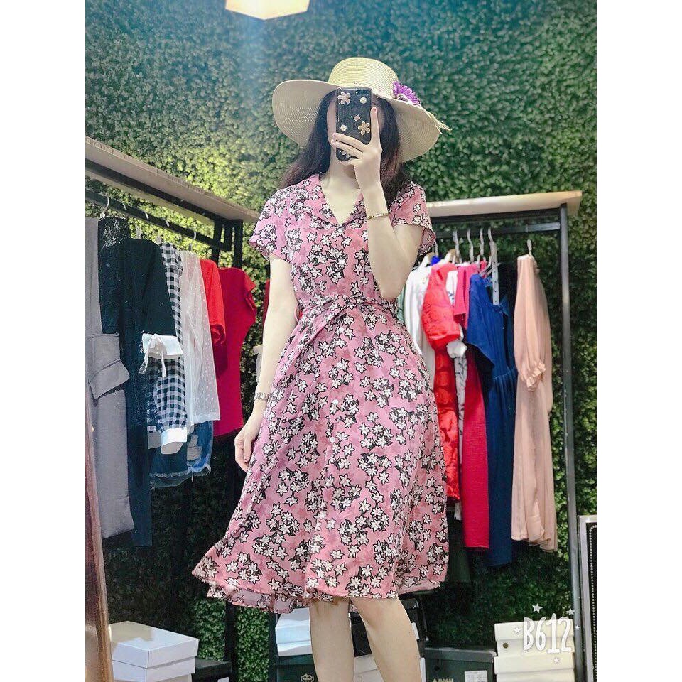 🌸Váy xoè cổ vest thắt dây nơ CC89