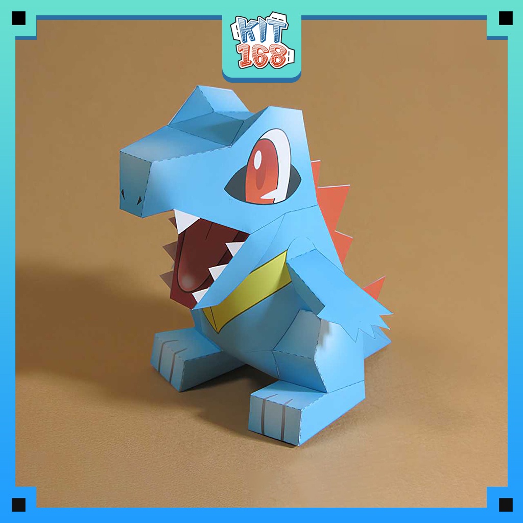 Mô hình giấy Anime Game Pokemon Totodile ver 3
