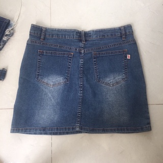Chân váy jeans 2hand hàng si
