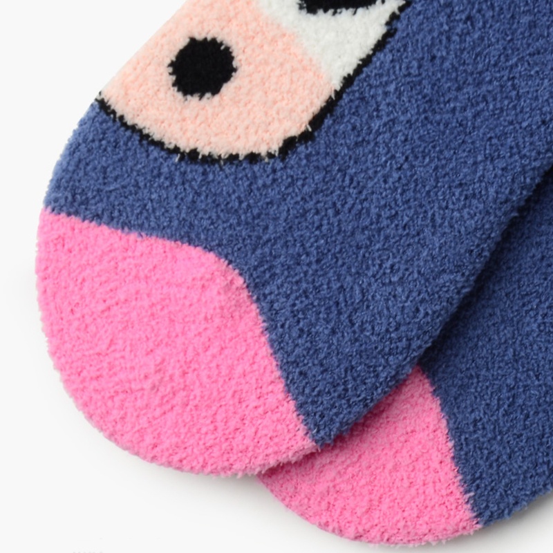 Vớ Nhung San Hô Dày Dặn Ấm Áp In Họa Tiết Bò Sữa Hoạt Hình Dễ Thương Cho Nữ