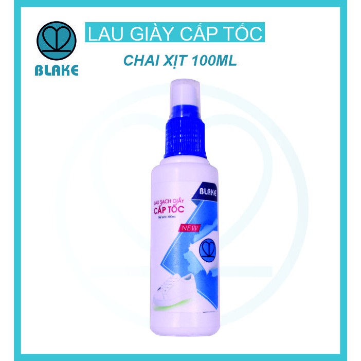 Chai lau sạch giầy cấp tốc BLAKE (100mL) - Không gây nhớt, không ảnh hưởng da giầy, an toàn sức khỏe