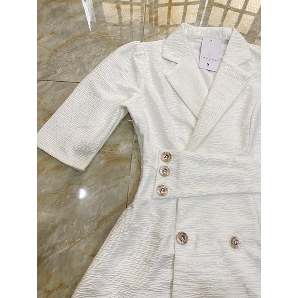 Đầm công sở vest sang trọng cực thời trang vải gấm cao cấp vải may 2 lớp cực dày dặn | BigBuy360 - bigbuy360.vn