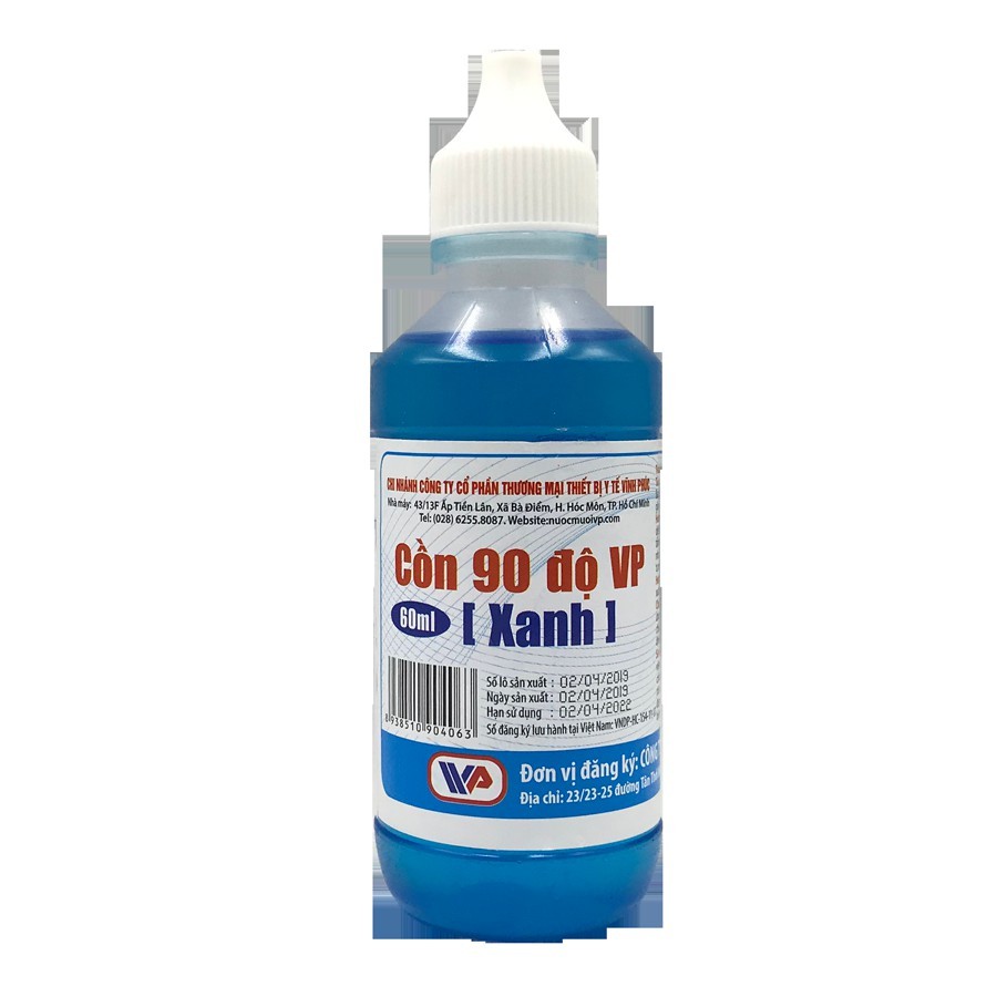 Cồn 90 Độ Vp Chai 60ml (Xanh)