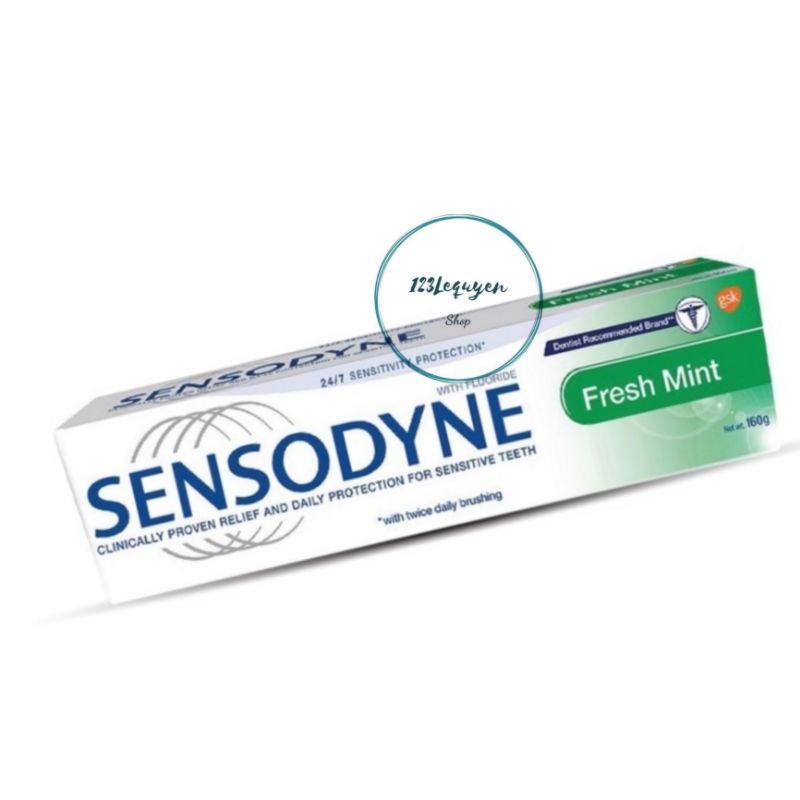 (hàng cty 160g)Kem đánh răng SENSODYNE Fresh Mint ( Giảm triệu chứng ê buốt)