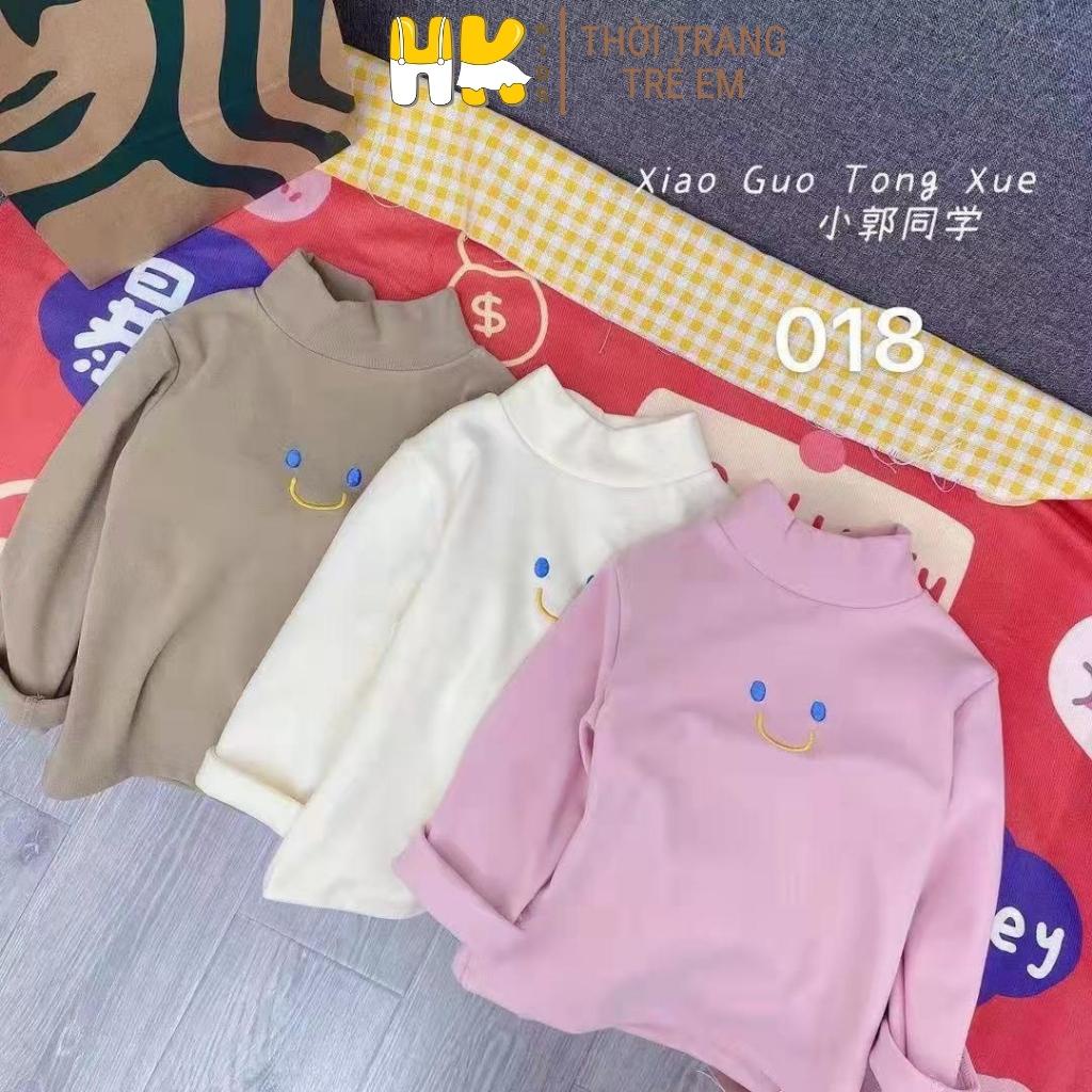 Áo giữ nhiệt cho bé HK KIDS, áo thun/phông dài tay chất cotton dày dặn cho bé trai và gái từ 3 đến 8 tuổi