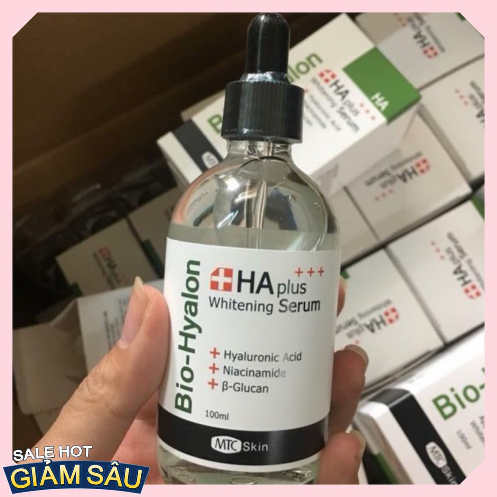 Serum HA PLUS MTCSKIN Dưỡng ẩm Căng da Sáng bóng Trắng da, Mờ nếp nhăn dùng trong spa thẫm mỹ viện 100ml